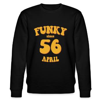 Funky Birthday: Avril 1956 - Flower Power - Sweat bio CHANGER Stanley/Stella Unisexe - noir - Devant - Nik (191cm) & Marisol (170cm)