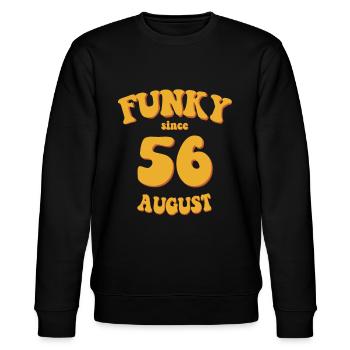 Funky Birthday: Août 1956 - Flower Power - Sweat bio CHANGER Stanley/Stella Unisexe - noir - Devant - Nik (191cm) & Marisol (170cm)