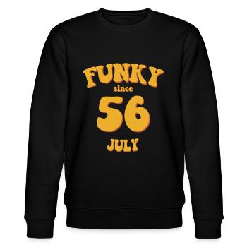 Funky Birthday: Juillet 1956 - Flower Power - Sweat bio CHANGER Stanley/Stella Unisexe - noir - Devant - Nik (191cm) & Marisol (170cm)