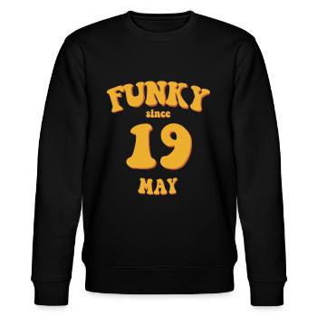 Funky Anniversaire: Mai 2019 - Flower Power - Sweat bio CHANGER Stanley/Stella Unisexe - noir - Devant - Nik (191cm) & Marisol (170cm)