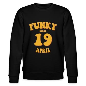 Funky Anniversaire: Avril 2019 - Flower Power - Sweat bio CHANGER Stanley/Stella Unisexe - noir - Devant - Nik (191cm) & Marisol (170cm)