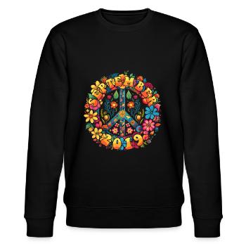 Anniversaire de Flower Power Hippie - Septembre 2019 - Sweat bio CHANGER Stanley/Stella Unisexe - noir - Devant - Nik (191cm) & Marisol (170cm)