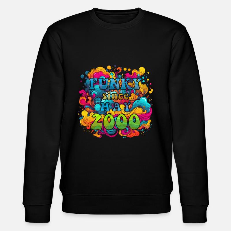 Funky Birthday: May 2000 - Psychadelic - Stanley/Stella CHANGER Unisex Organic Sweatshirt - black
