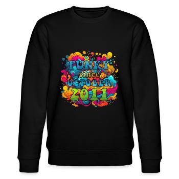 Funky Birthday: Octobre 2011 - Psychadelic - Sweat bio CHANGER Stanley/Stella Unisexe - noir - Devant - Nik (191cm) & Marisol (170cm)