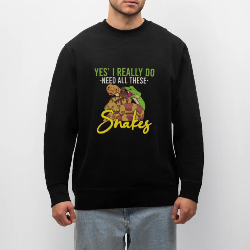 Lustige Python Schlange / Boa-Constrictor Stanley/Stella Unisex Bio-Sweatshirt CHANGER 