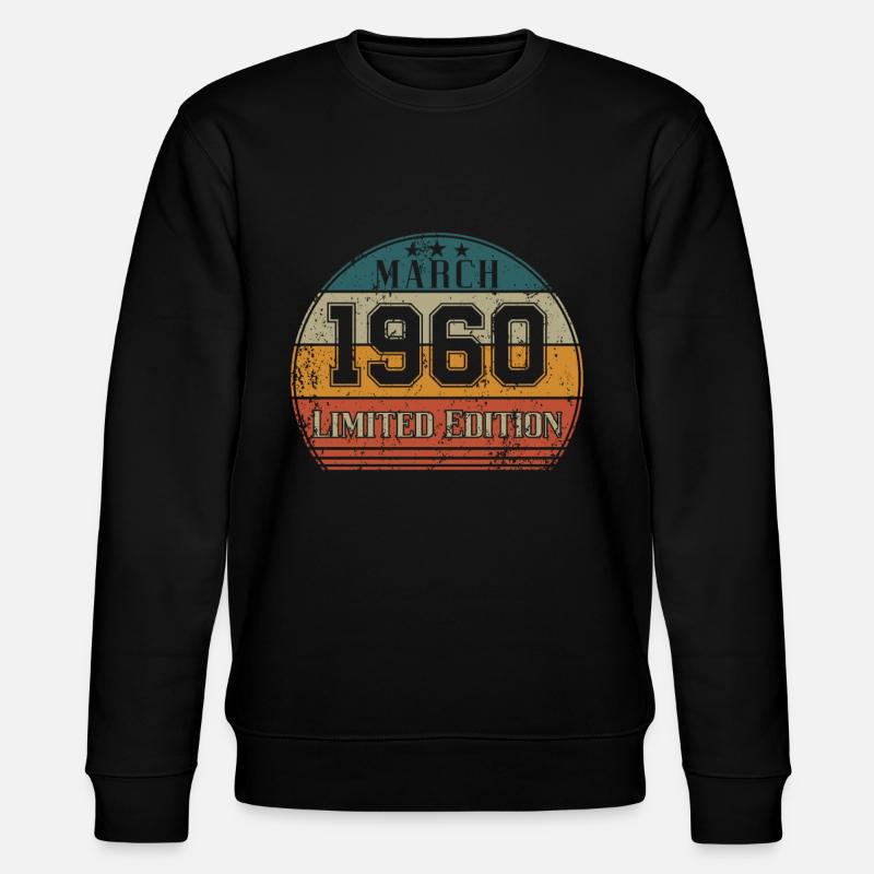 Anniversaire - Edition Limitée Mars 1960 - Sweat bio CHANGER Stanley/Stella Unisexe - noir