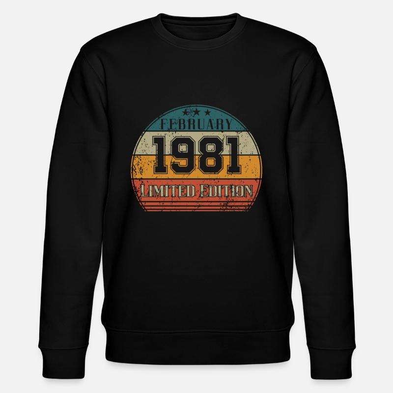 Anniversaire - Edition Limitée Février 1981 - Sweat bio CHANGER Stanley/Stella Unisexe - noir