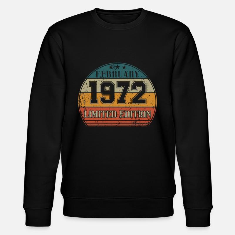 Anniversaire - Edition Limitée Février 1972 - Sweat bio CHANGER Stanley/Stella Unisexe - noir