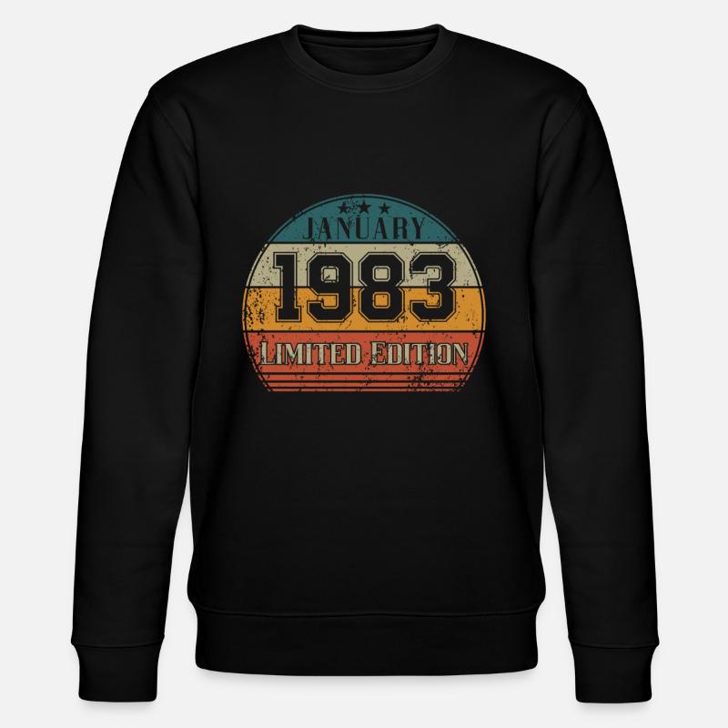 Anniversaire - Edition Limitée Janvier 1983 - Sweat bio CHANGER Stanley/Stella Unisexe - noir