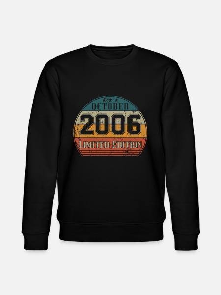 Geburtstag - Limited Edition Oktober 2006 - Stanley/Stella Unisex Bio-Sweatshirt CHANGER  - Schwarz