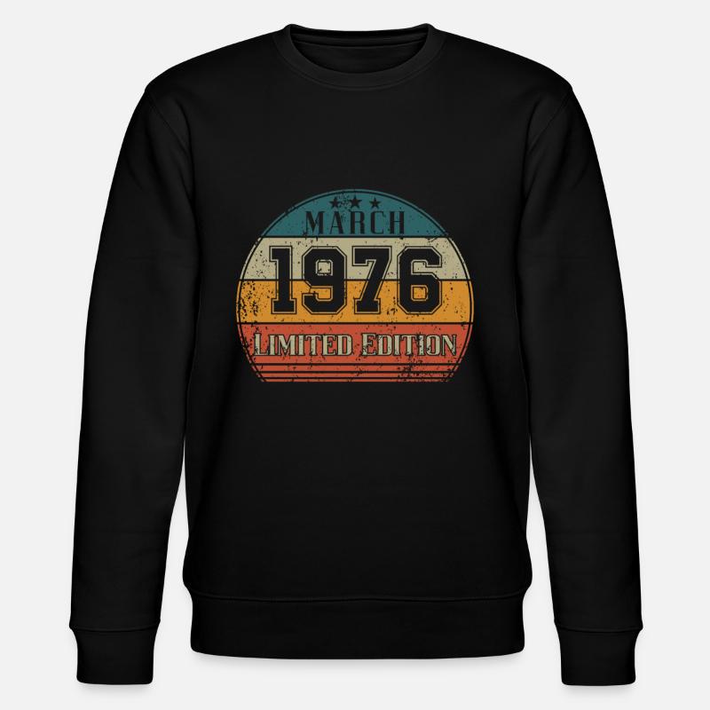 Anniversaire - Édition limitée Mars 1976 - Sweat bio CHANGER Stanley/Stella Unisexe - noir