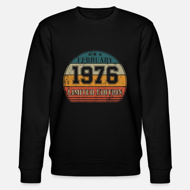 Anniversaire - Édition limitée février 1976 - Sweat bio CHANGER Stanley/Stella Unisexe - noir