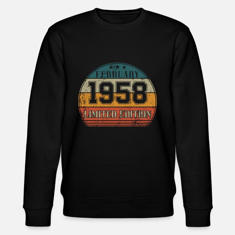 Anniversaire - Edition Limitée Février 1958 - Sweat bio CHANGER Stanley/Stella Unisexe - noir