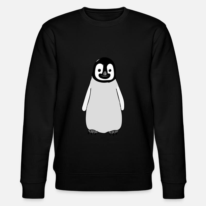 Kleiner süßer Pinguin - Stanley/Stella Unisex Bio-Sweatshirt CHANGER  - Schwarz