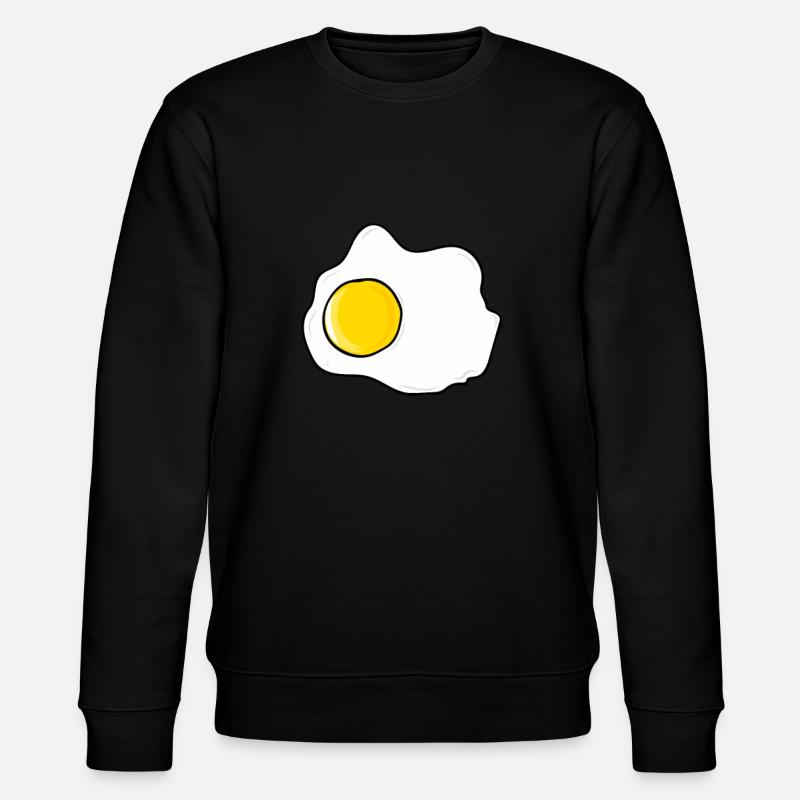 Spiegelei - Eier - Stanley/Stella Unisex Bio-Sweatshirt CHANGER  - Schwarz