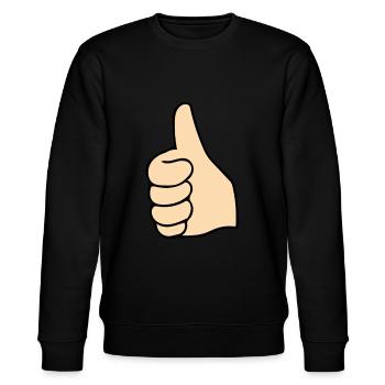 Thumbs up - Stanley/Stella CHANGER Unisex Organic Sweatshirt - black - Front - Nik (191cm) & Marisol (170cm)