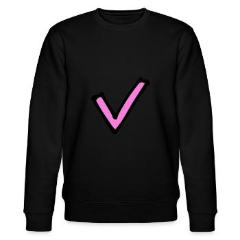 Hook - Symbol - Stanley/Stella CHANGER Unisex Organic Sweatshirt - black - Front - Nik (191cm) & Marisol (170cm)