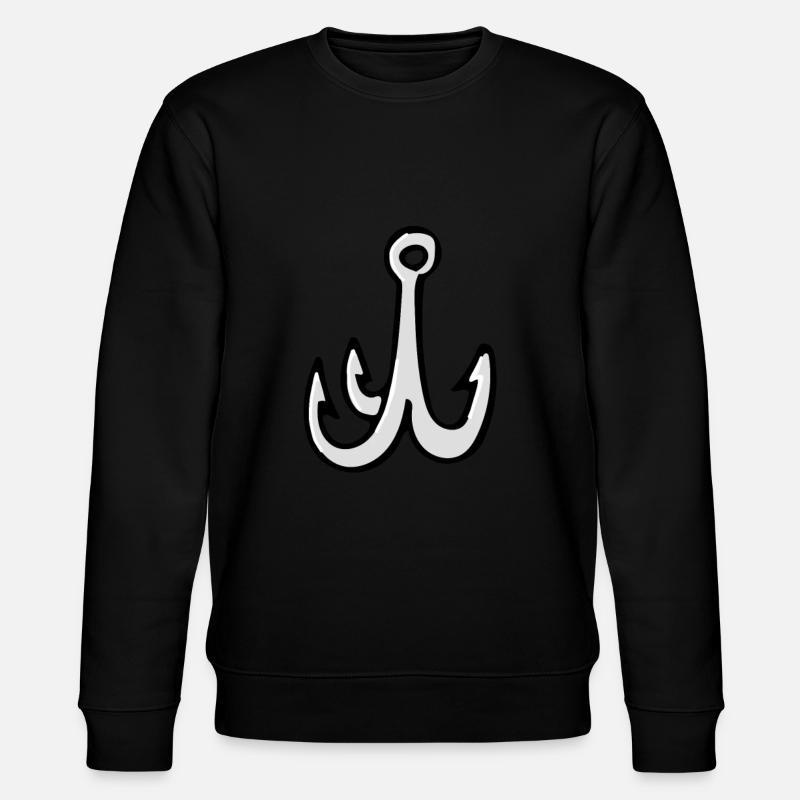 fishing hook - Stanley/Stella CHANGER Unisex Organic Sweatshirt - black