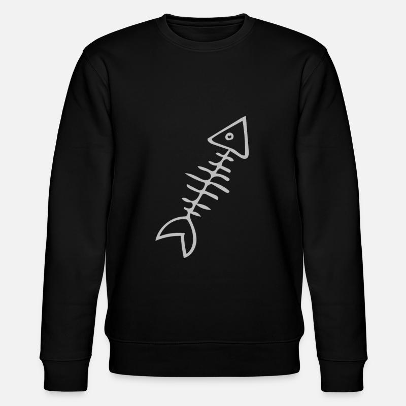 fish - Stanley/Stella CHANGER Unisex Organic Sweatshirt - black