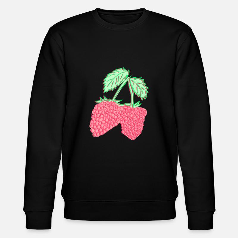 Framboise - framboise - plante - Sweat bio CHANGER Stanley/Stella Unisexe - noir