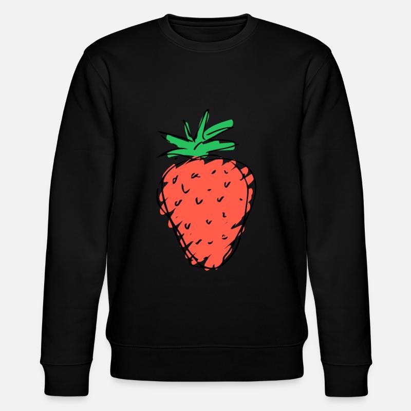 Fraise - dessin - Sweat bio CHANGER Stanley/Stella Unisexe - noir