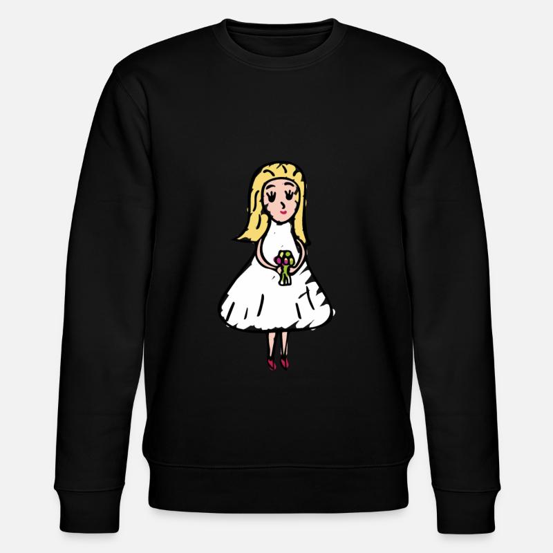 Drawing - Bride - Stanley/Stella CHANGER Unisex Organic Sweatshirt - black