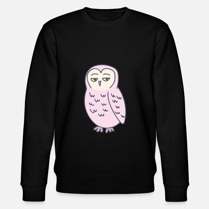 Eule Genervt Lustig - Stanley/Stella Unisex Bio-Sweatshirt CHANGER - Schwarz