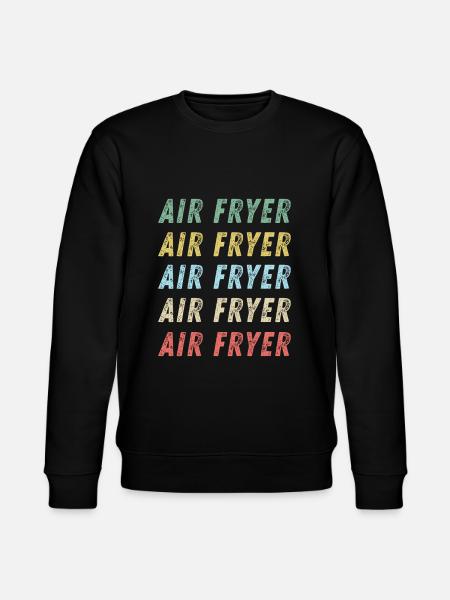 Air Fryer Repeating Text - Stanley/Stella CHANGER Unisex Organic Sweatshirt - black