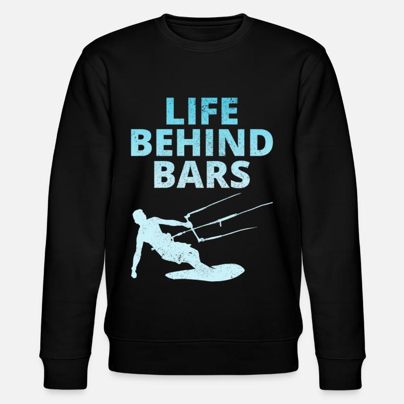 Kitesurfing Kitesurf Kiteboarding Kiteboarder - Stanley/Stella CHANGER Unisex Organic Sweatshirt - black