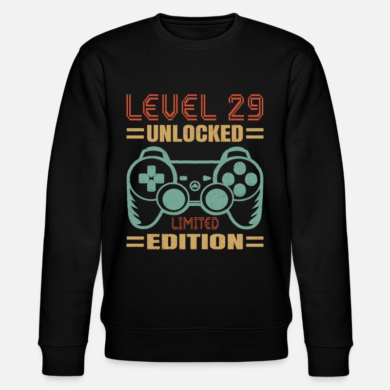 Birthday Level 29 unlocked - Stanley/Stella CHANGER Unisex Organic Sweatshirt - black