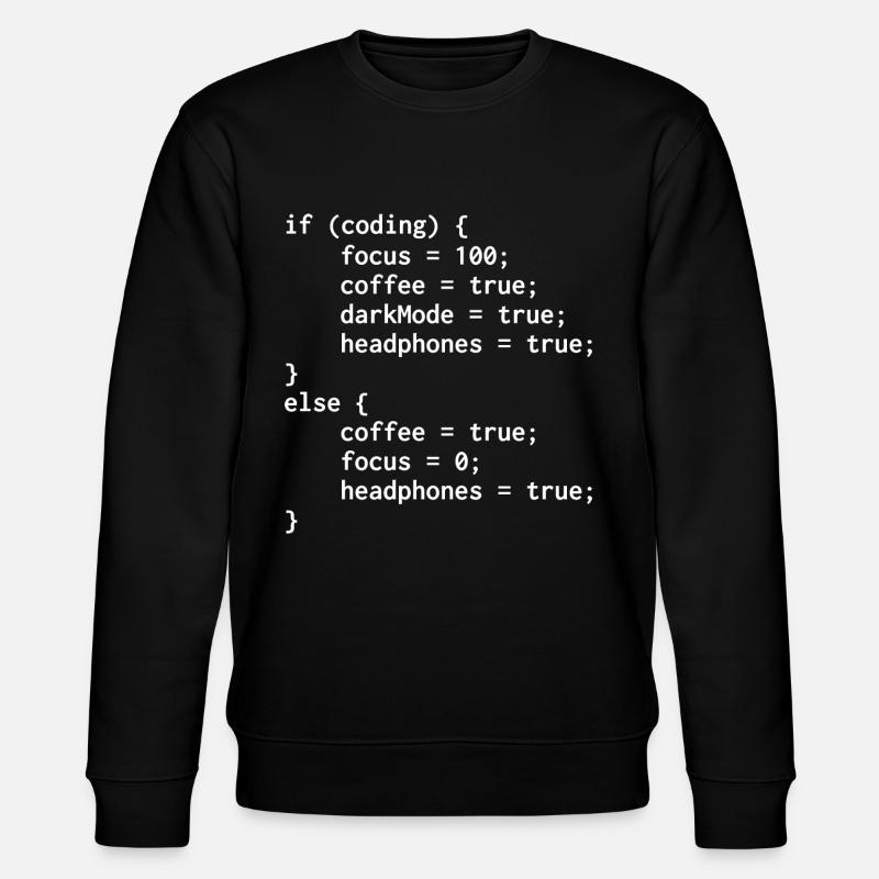 Programmierer-Else-Code - Stanley/Stella Unisex Bio-Sweatshirt CHANGER  - Schwarz