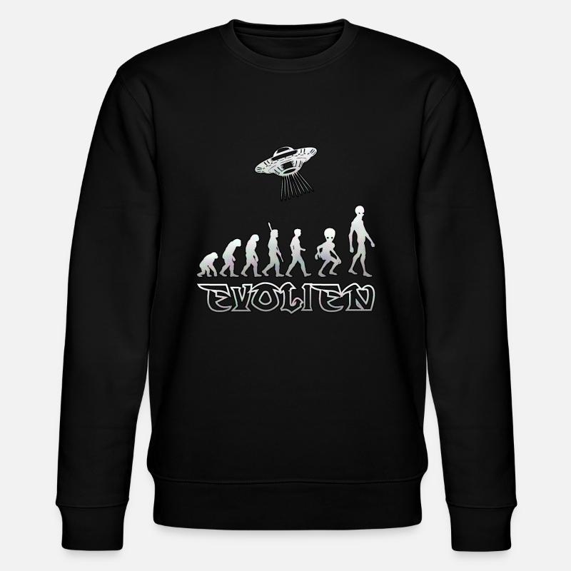 Evolution Alien Ufo - Stanley/Stella Unisex Bio-Sweatshirt CHANGER  - Schwarz