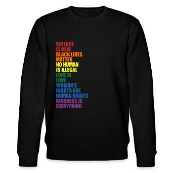LGBT Gay Homosexualité Dictons Idée Cadeau - Sweat bio CHANGER Stanley/Stella Unisexe - noir - Devant - Nik (191cm) & Marisol (170cm)