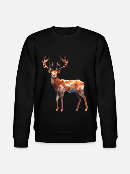 Polygon Hirsch - Stanley/Stella Unisex Bio-Sweatshirt CHANGER - Schwarz