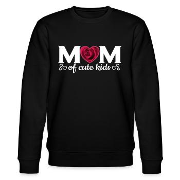 Mom of cute kids - Stanley/Stella Unisex Bio-Sweatshirt CHANGER  - Schwarz - Vorne - Nik (191cm) & Marisol (170cm)