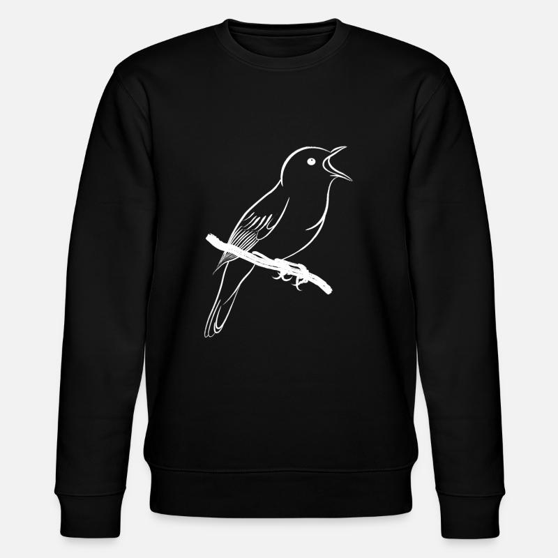 chant rossignol / oiseau chanteur - Sweat bio CHANGER Stanley/Stella Unisexe - noir