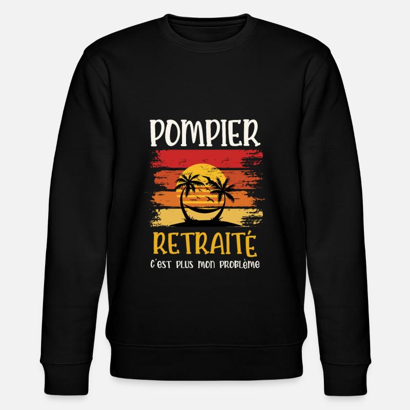 pompier retraité - Sweat bio CHANGER Stanley/Stella Unisexe - noir