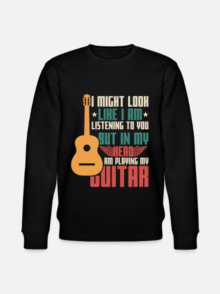 Guitar Saying - Stanley/Stella CHANGER Unisex Organic Sweatshirt - black