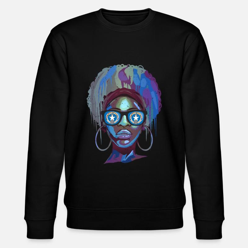Nördliche Marianen - Stanley/Stella Unisex Bio-Sweatshirt CHANGER  - Schwarz