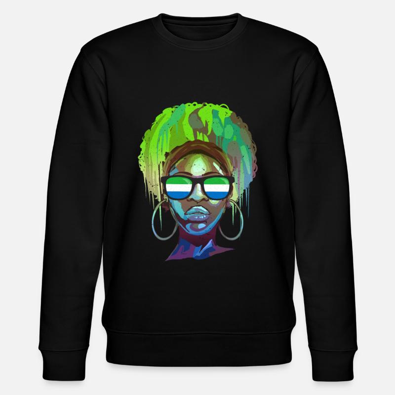 Sierra Leone - Stanley/Stella Unisex Bio-Sweatshirt CHANGER  - Schwarz
