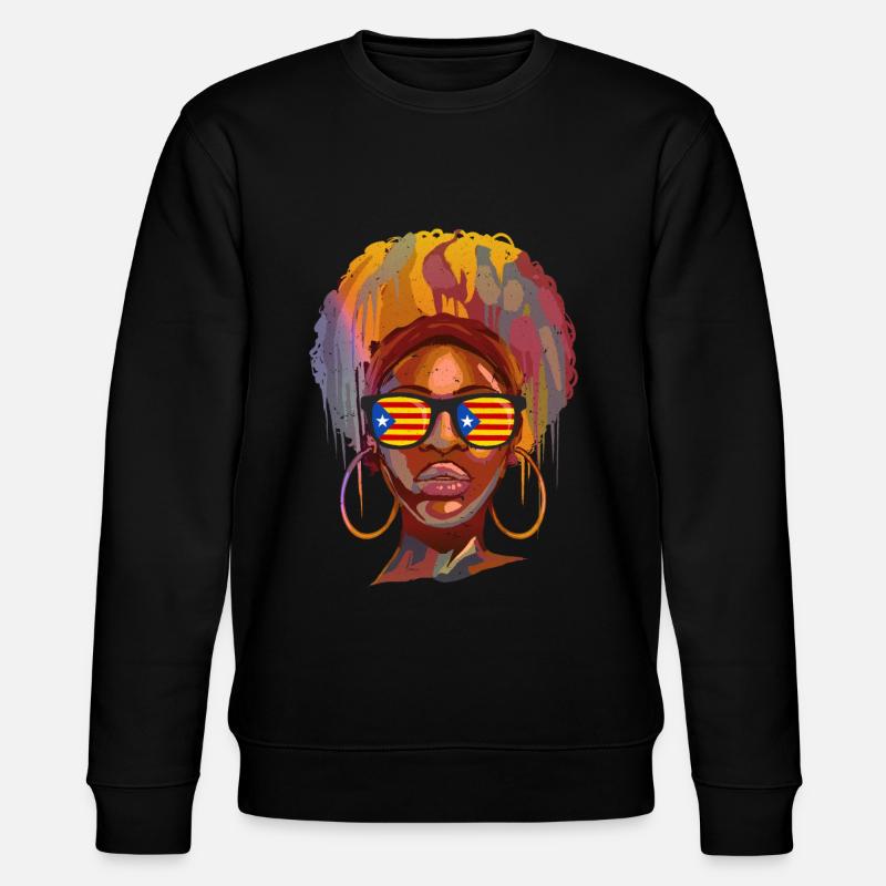 Katalonien - Stanley/Stella Unisex Bio-Sweatshirt CHANGER  - Schwarz