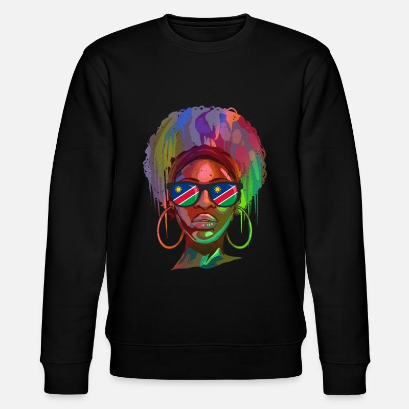 Namibia - Stanley/Stella Unisex Bio-Sweatshirt CHANGER  - Schwarz