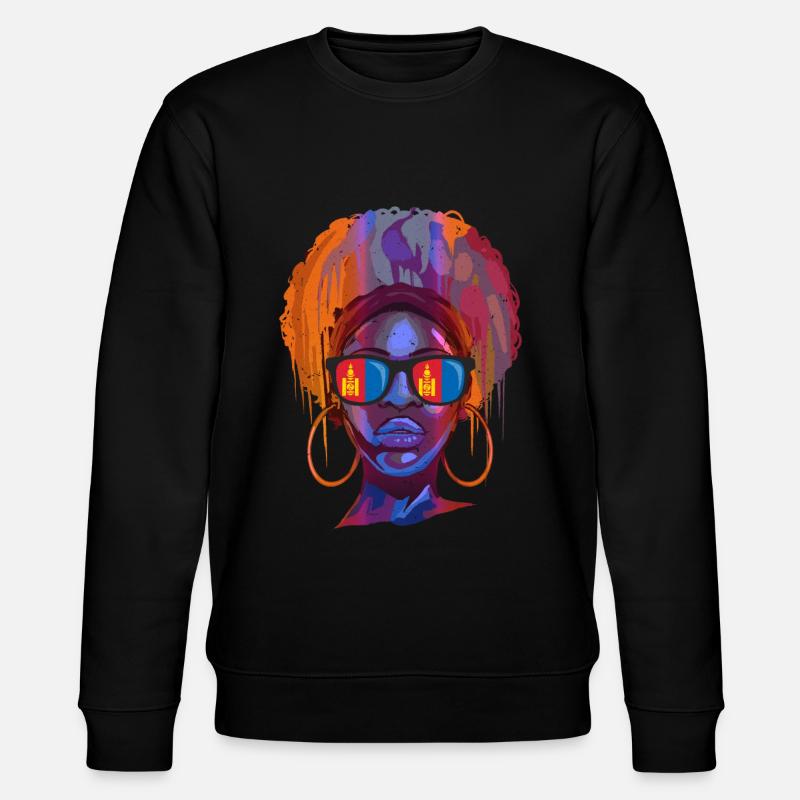 Mongolia - Stanley/Stella CHANGER Unisex Organic Sweatshirt - black