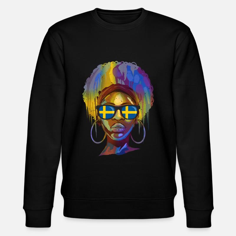 Schweden - Stanley/Stella Unisex Bio-Sweatshirt CHANGER  - Schwarz