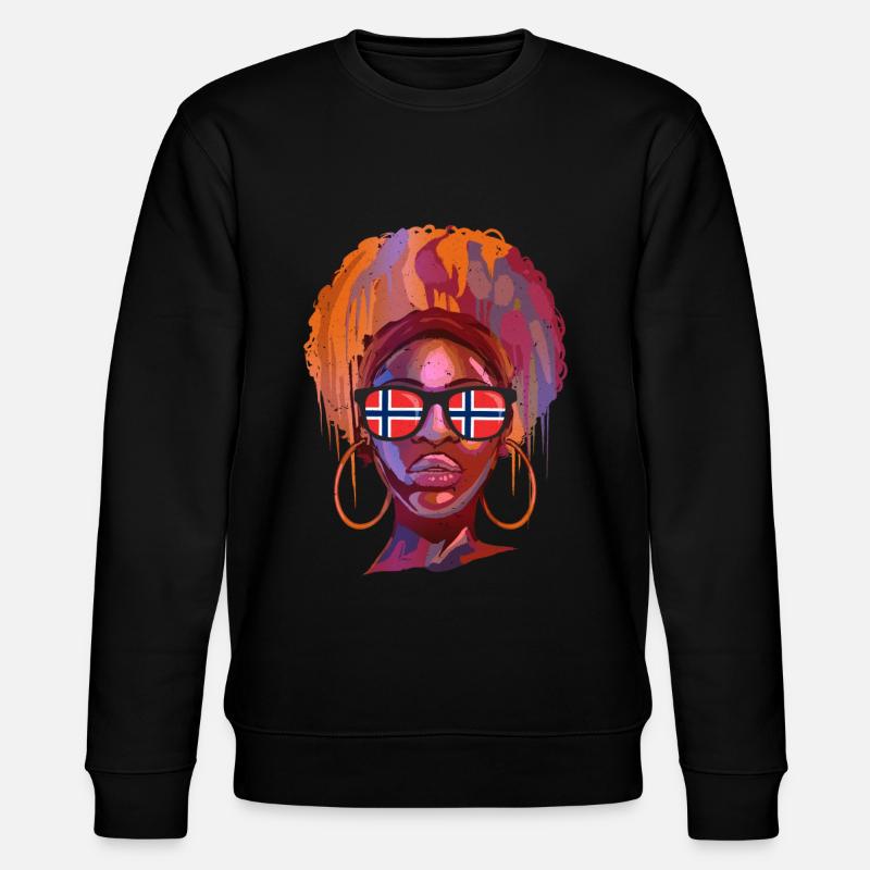 Norwegen - Stanley/Stella Unisex Bio-Sweatshirt CHANGER  - Schwarz