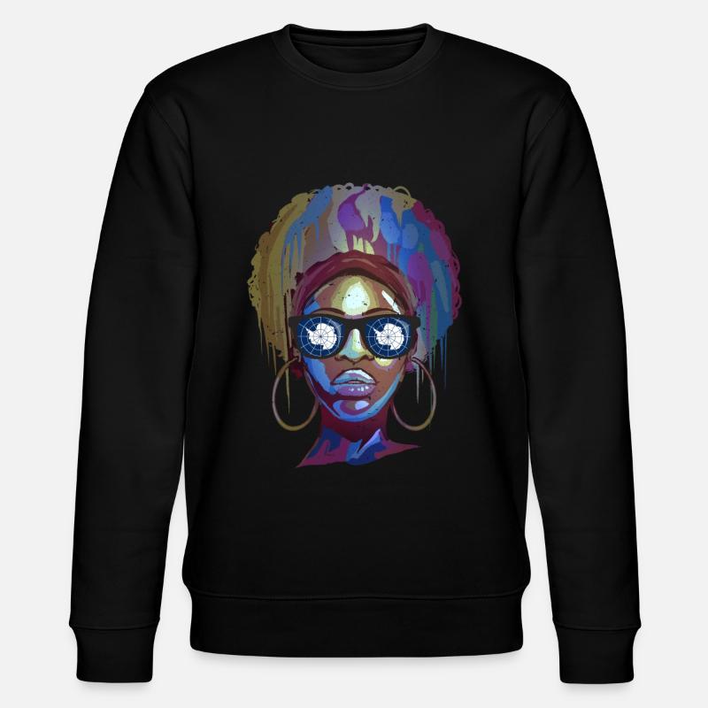 Antarktis - Stanley/Stella Unisex Bio-Sweatshirt CHANGER  - Schwarz