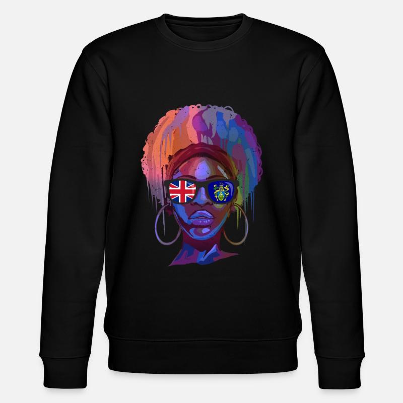 Pitcairninseln - Stanley/Stella Unisex Bio-Sweatshirt CHANGER  - Schwarz