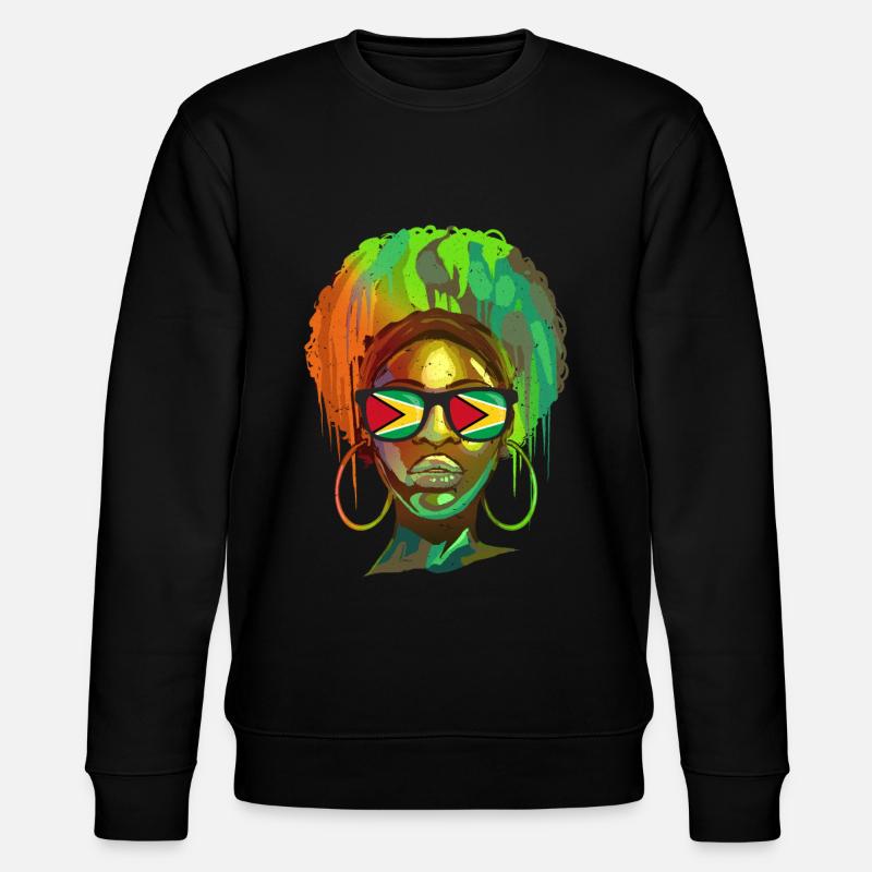 Guyana - Stanley/Stella Unisex Bio-Sweatshirt CHANGER  - Schwarz