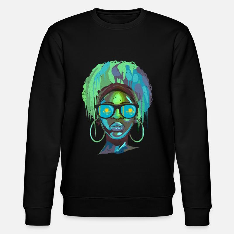 Kasachstan - Stanley/Stella Unisex Bio-Sweatshirt CHANGER  - Schwarz