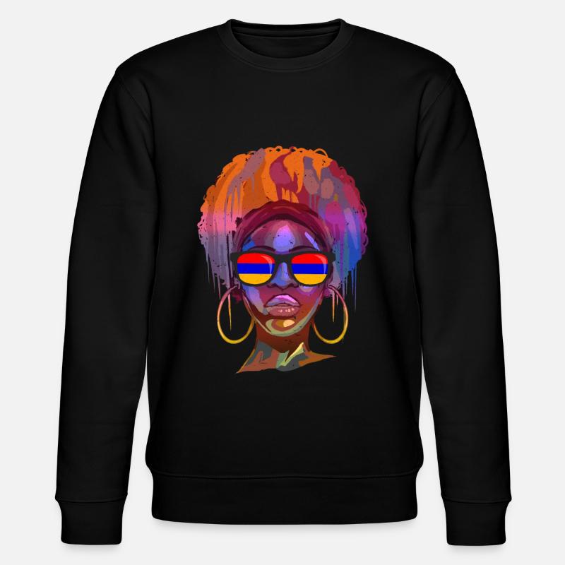 Armenien - Stanley/Stella Unisex Bio-Sweatshirt CHANGER - Schwarz